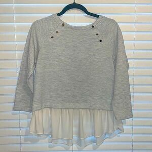 Women’s LOFT Blouse. Sheer bottom detailing. Size XS. Retail $60. Worn once.